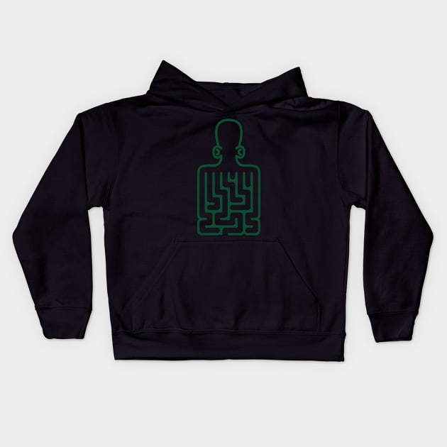 Octopus Tentacle Maze T-shirt Kids Hoodie by AndrewBradley